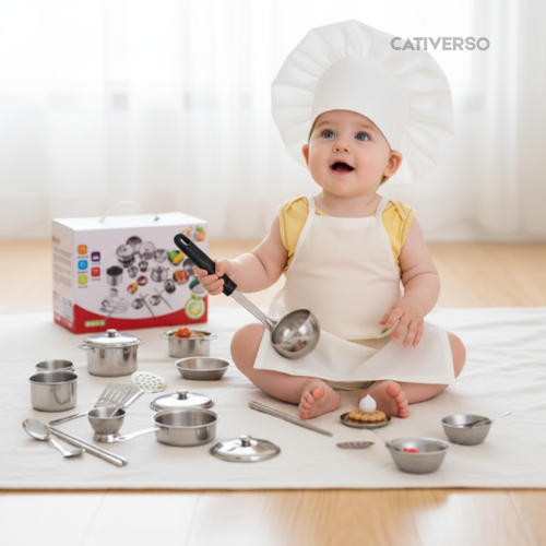 Kit cozinha infantil inox - 25 Peças