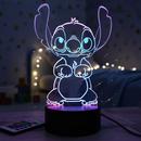 Luminaria Stitch - LED 3D Com Controle 16 Cores