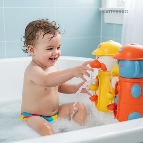 Brinquedo de Banho com Roda D'água