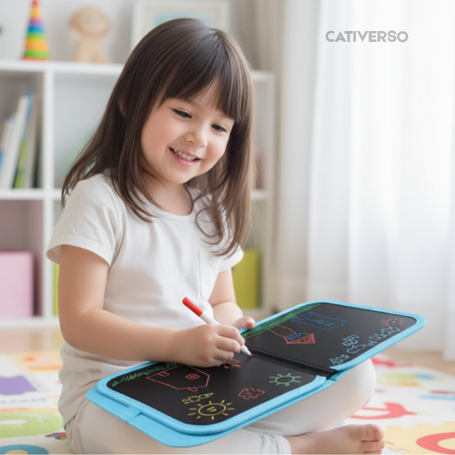 Livro de Desenho Infantil - Reutilizável