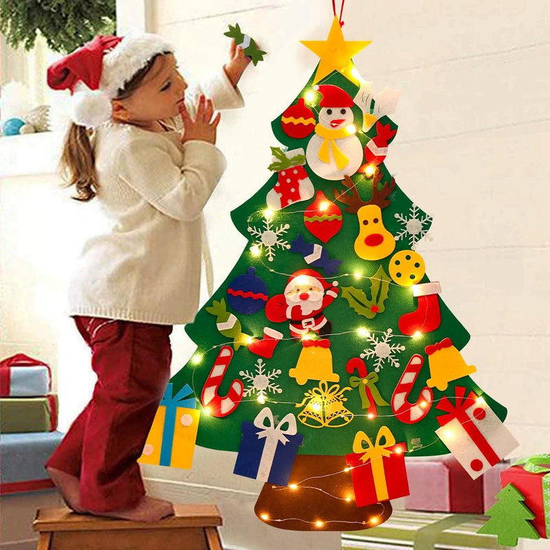 DecoraTree - Árvore de Natal de Feltro 32 Peças + Brinde Exclusivo