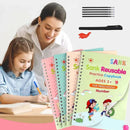 KIT 4 Cadernos Mágicos de Caligrafia Reutilizáveis + Brinde Exclusivo