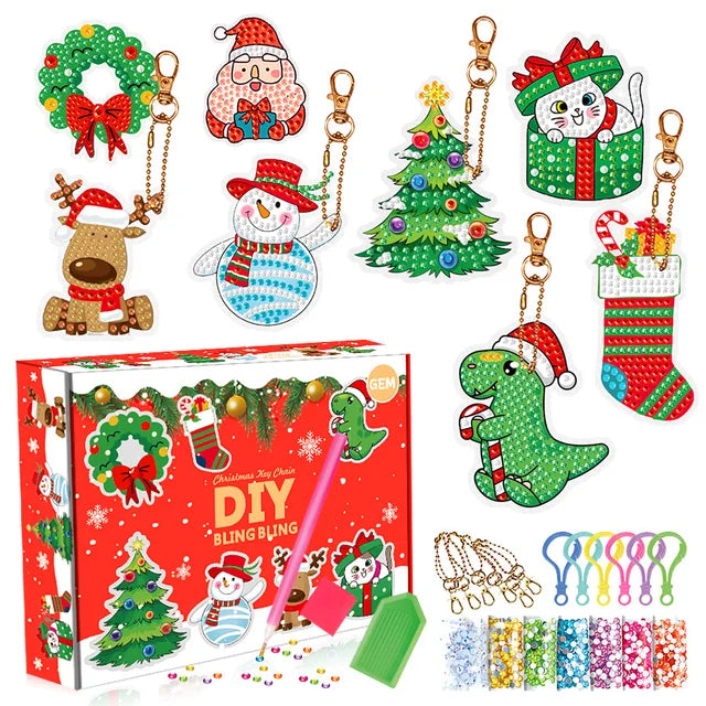 Amiguinhos de Natal DIY - Kit de Chaveirinhos Montáveis de Natal + Brinde Exclusivo