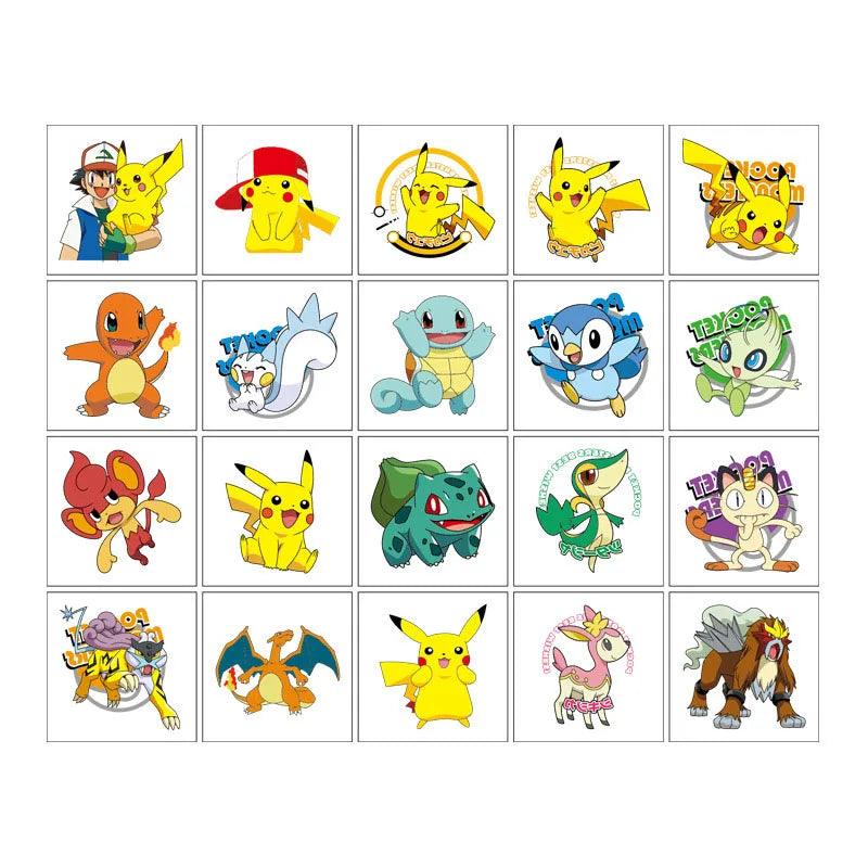 PokeStick - Adesivos Impermeáveis de Tatuagem