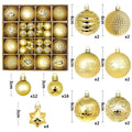 Bolas de Natal Variadas - Kit com 44 Unidades