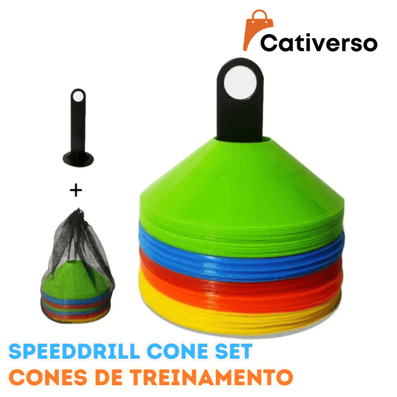 SpeedDrill Cone Set - Conjunto de Cones de Treinamento com 10 Peças