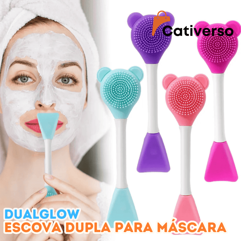 DualGlow - Escova Dupla para Máscara Facial - Kit com 2