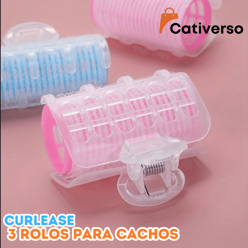 CurlEase - Conjunto de 3 Rolos para Cachos