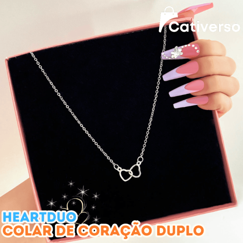 HeartDuo - Colar de Coração Duplo