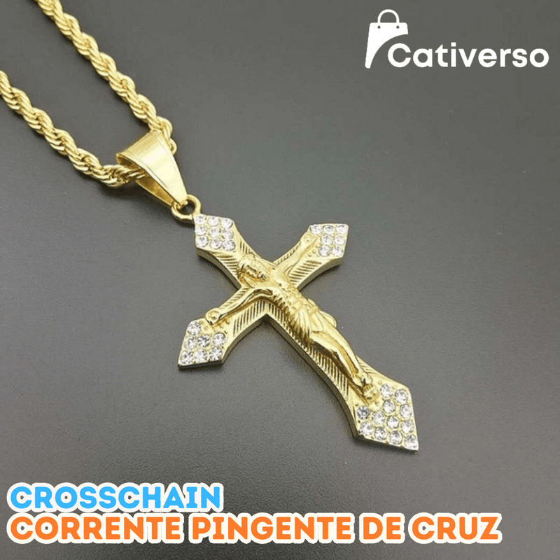 CrossChain - Corrente Masculina com Pingente de Cruz