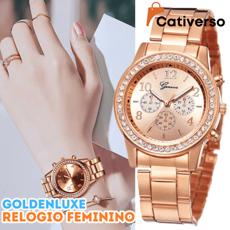 GoldenLuxe - Relógio Feminino