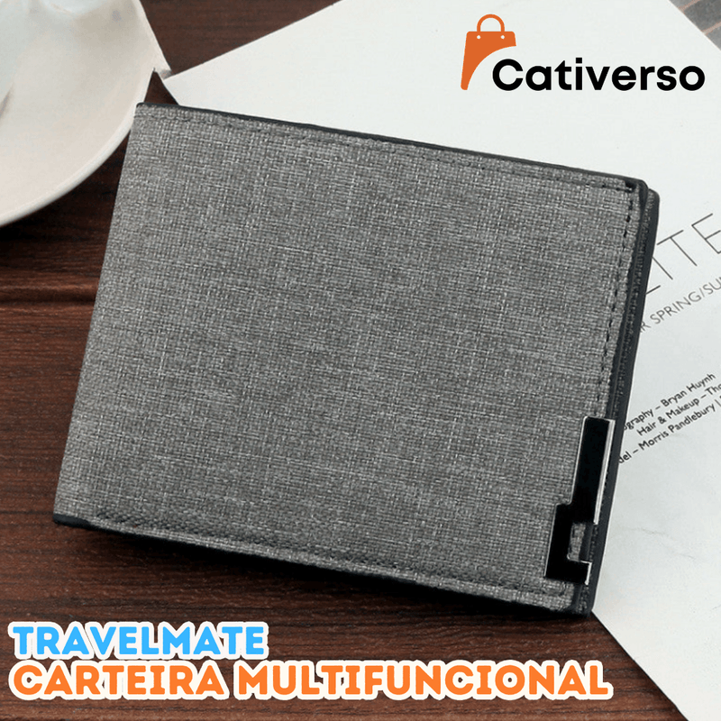 TravelMate - Carteira Multifuncional de Lona Leve