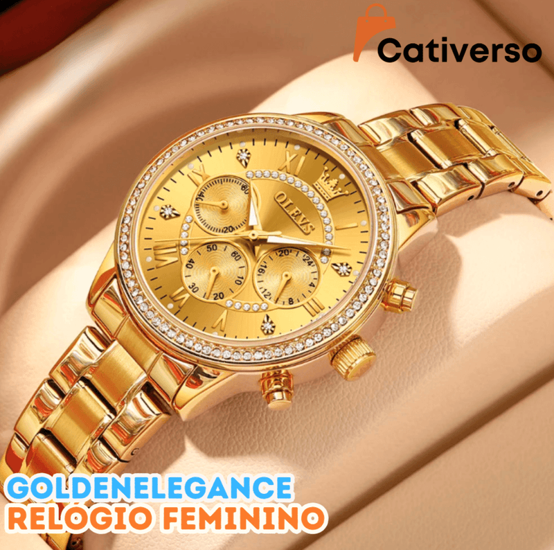 GoldenElegance - Relógio Feminino