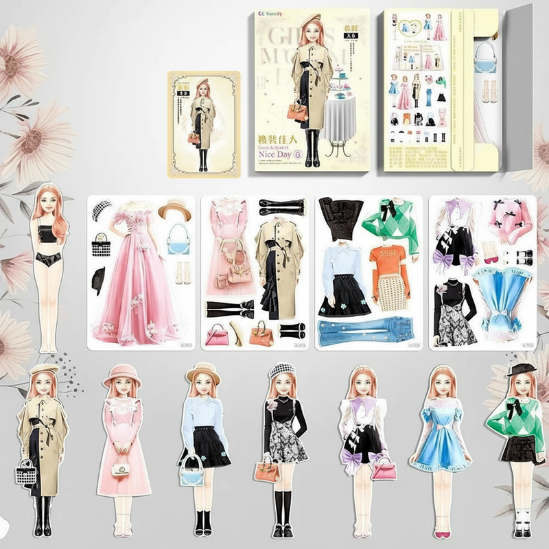 Magic Dress – Boneca Magnética com Roupas Cativerso + Brinde Exclusivo