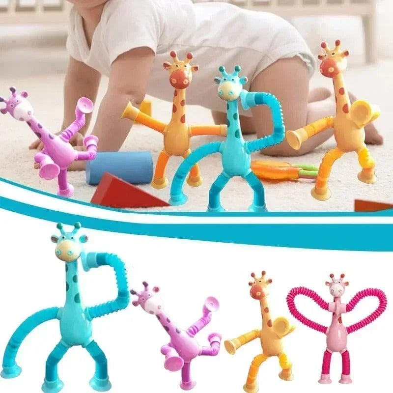 GiraFun - Kit com 4 Girafinhas com Ventosa + Brinde Exclusivo